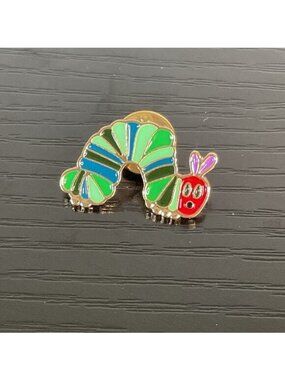The Very Hungry Caterpillar Enamel Pin Whimsical Kidcore Bookish Lapel Brooch
